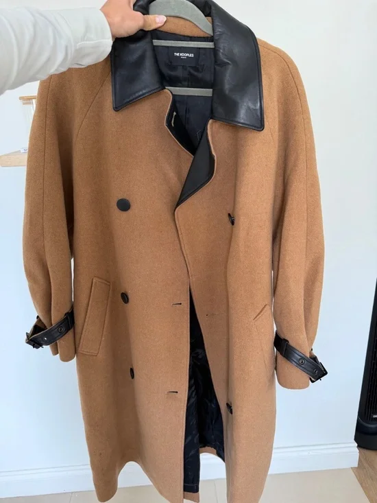 The Kooples Wool and Leather coat - Picture 2 of 3